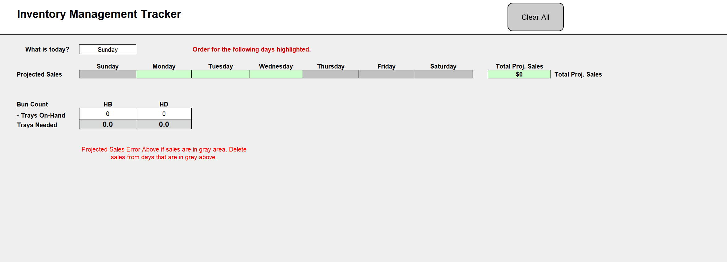Inventory Management Tracker